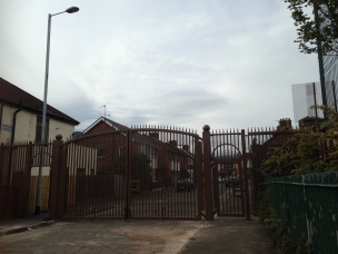 A gate in the wall between the Shankill and the Falls
